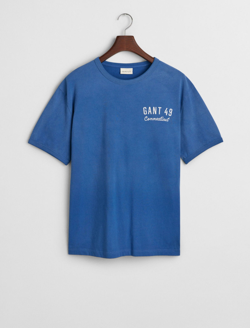 GANT Erkek Lacivert Relaxed Fit Bisiklet Yaka Logolu T-Shirt GANT Erkek Lacivert Relaxed Fit Bisiklet Yaka Logolu T-Shirt