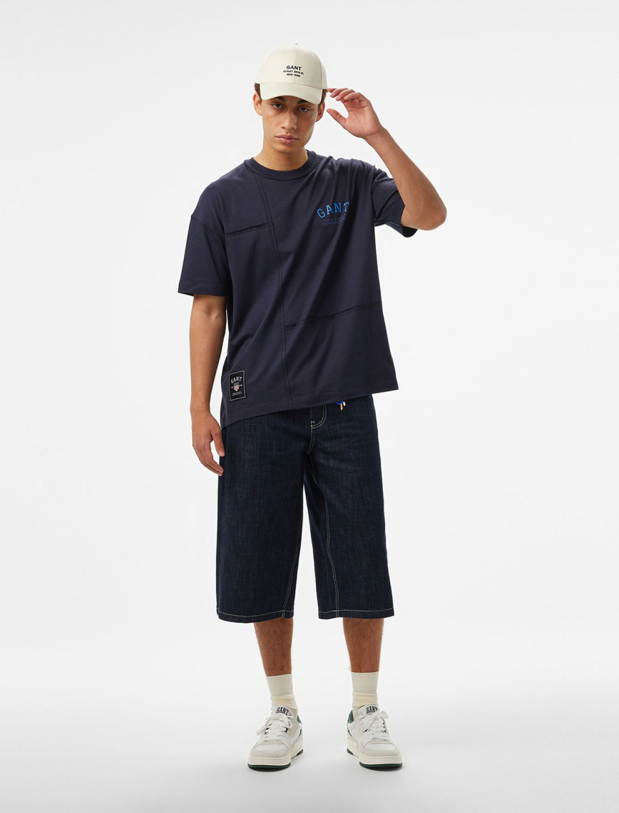 Hoss X Gant New Generation Contrast Graphic Erkek Lacivert T-Shirt Hoss X Gant New Generation Contrast Graphic Erkek Lacivert T-Shirt