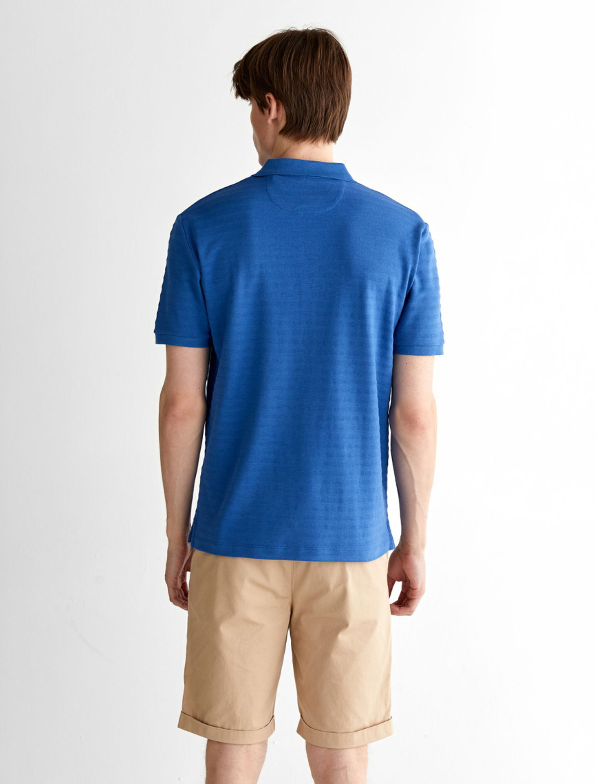 GANT Erkek Lacivert Regular Fit Çizgili Polo GANT Erkek Lacivert Regular Fit Çizgili Polo