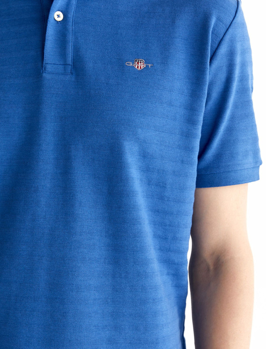 GANT Erkek Lacivert Regular Fit Çizgili Polo GANT Erkek Lacivert Regular Fit Çizgili Polo