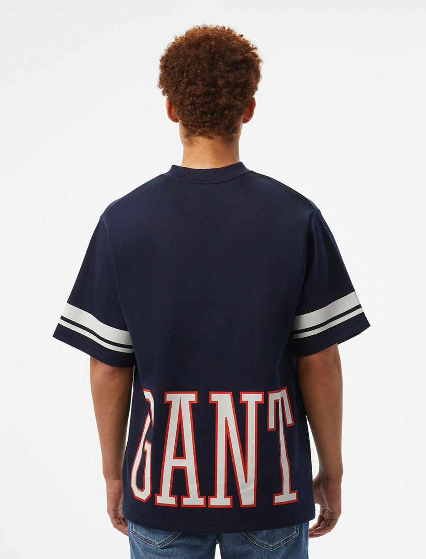 Hoss X Gant 49 Contrast Graphic Unisex Lacivert T-Shirt Hoss X Gant 49 Contrast Graphic Unisex Lacivert T-Shirt