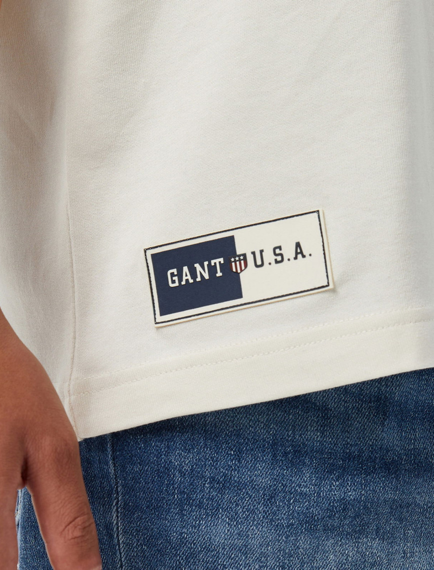 Hoss X Gant New Generation Unisex Beyaz T-Shirt Hoss X Gant New Generation Unisex Beyaz T-Shirt
