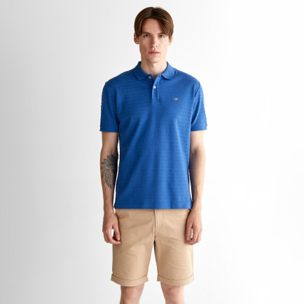 GANT Erkek Lacivert Regular Fit Çizgili Polo GANT Erkek Lacivert Regular Fit Çizgili Polo
