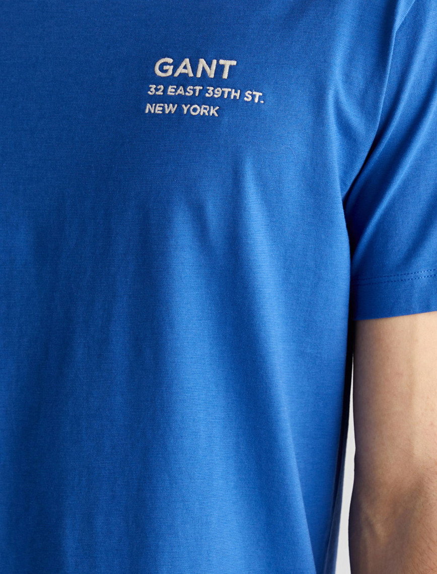 GANT Erkek Lacivert Regular Fit Bisiklet Yaka Logolu T-Shirt GANT Erkek Lacivert Regular Fit Bisiklet Yaka Logolu T-Shirt