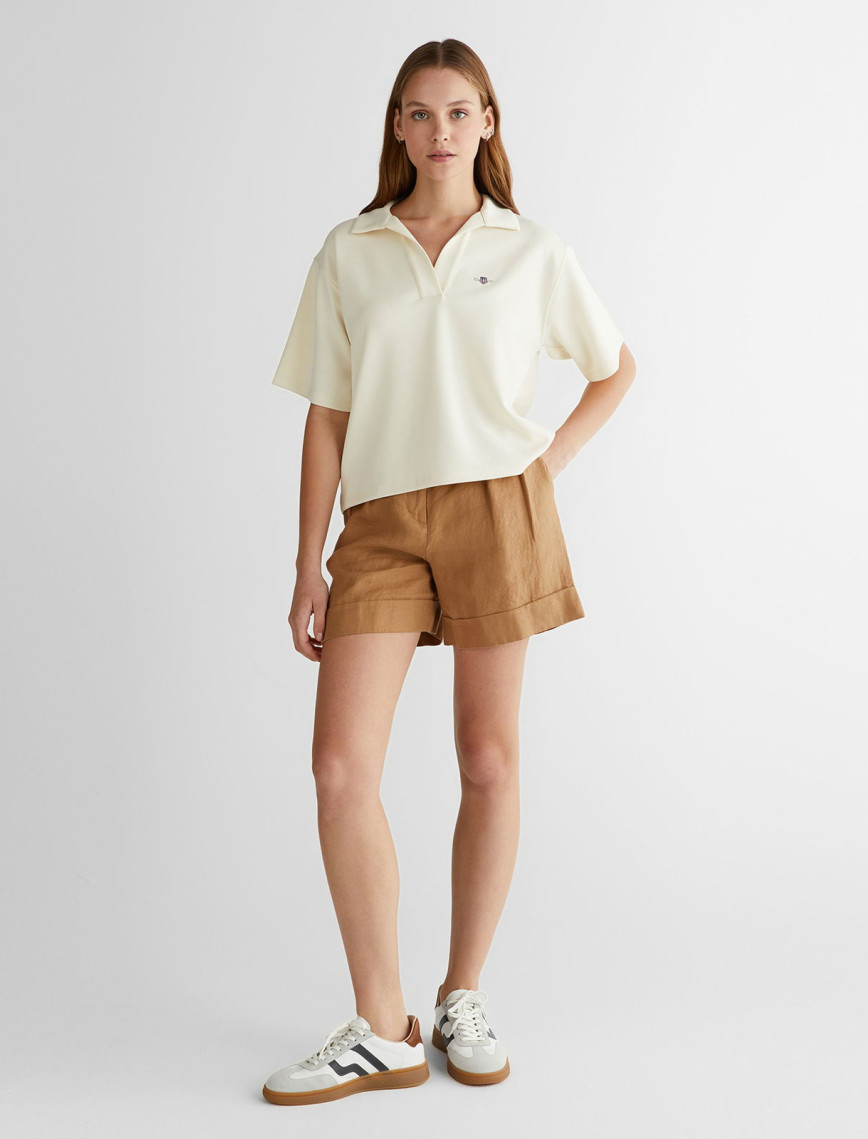 GANT Kadın Krem Logolu Polo GANT Kadın Krem Logolu Polo