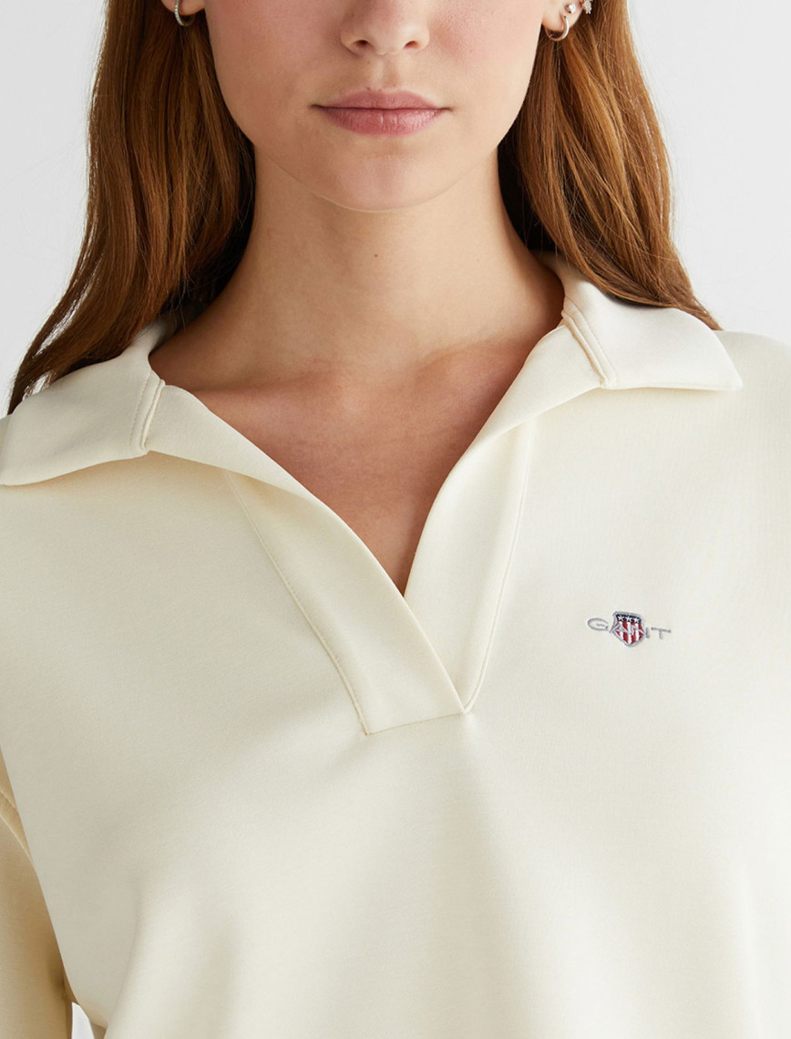 GANT Kadın Krem Logolu Polo GANT Kadın Krem Logolu Polo