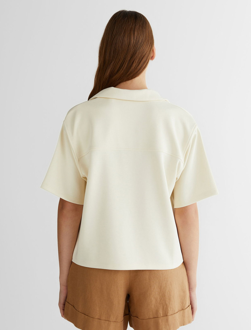 GANT Kadın Krem Logolu Polo GANT Kadın Krem Logolu Polo