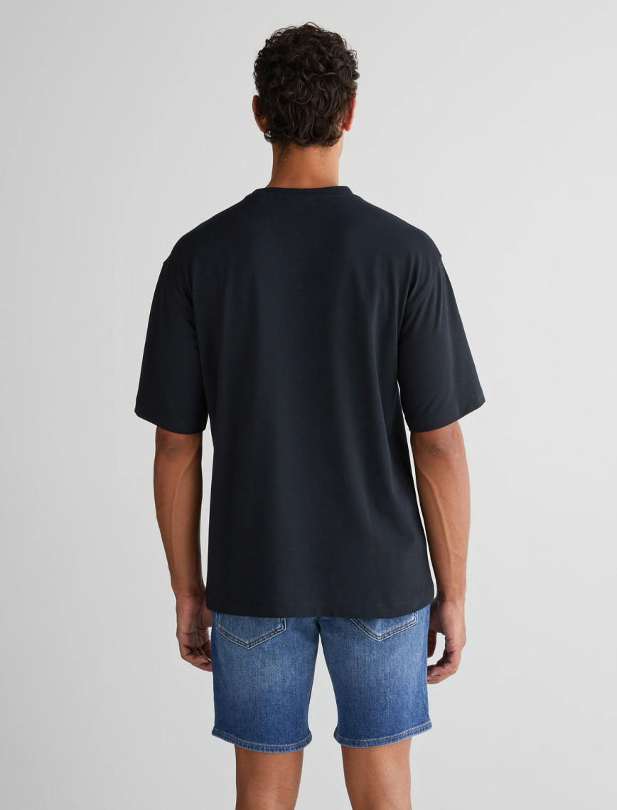 GANT Erkek Siyah Relaxed Fit Bisiklet Yaka Logolu T-Shirt GANT Erkek Siyah Relaxed Fit Bisiklet Yaka Logolu T-Shirt