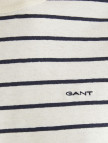 GANT Erkek Krem Regular Fit Bisiklet Yaka Çizgili T-Shirt GANT Erkek Krem Regular Fit Bisiklet Yaka Çizgili T-Shirt