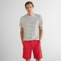 GANT Erkek Krem Regular Fit Bisiklet Yaka Çizgili T-Shirt GANT Erkek Krem Regular Fit Bisiklet Yaka Çizgili T-Shirt