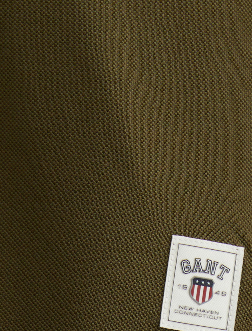 GANT Erkek Yeşil Relaxed Fit Bisiklet Yaka Logolu T-Shirt GANT Erkek Yeşil Relaxed Fit Bisiklet Yaka Logolu T-Shirt