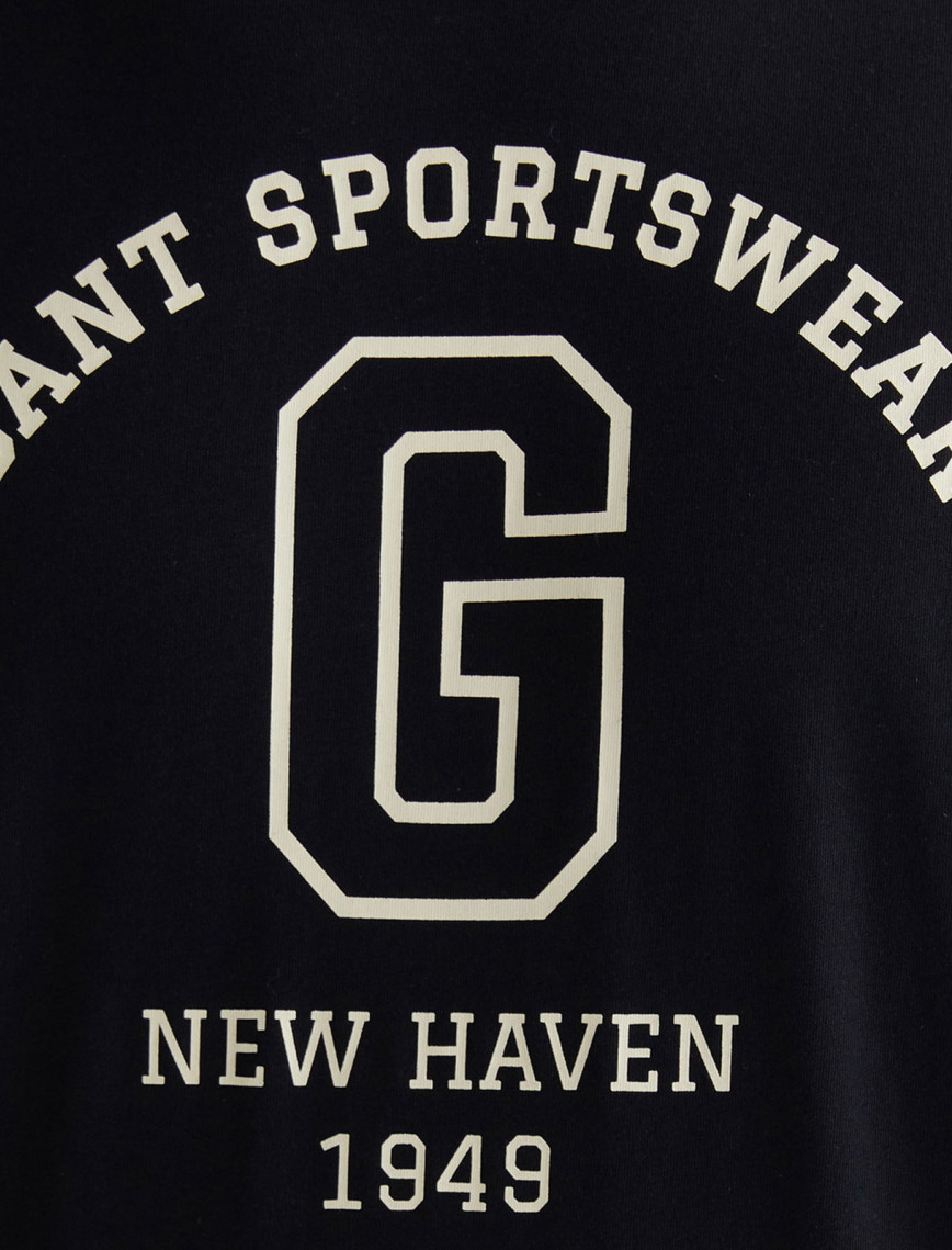 GANT Erkek Siyah Regular Fit Bisiklet Yaka Logolu T-Shirt GANT Erkek Siyah Regular Fit Bisiklet Yaka Logolu T-Shirt