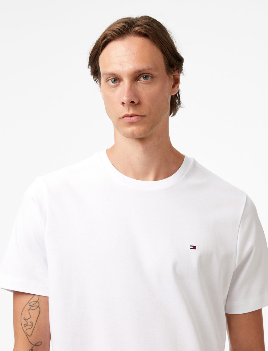 Tommy Hilfiger Light Interlock Erkek Beyaz T-Shirt Tommy Hilfiger Light Interlock Erkek Beyaz T-Shirt