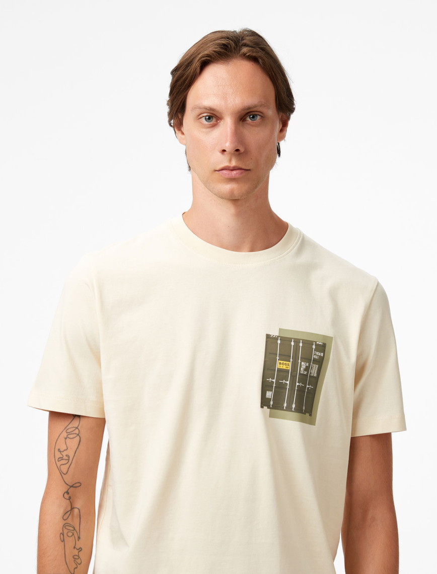 Boss Container Erkek Açık Sarı T-Shirt