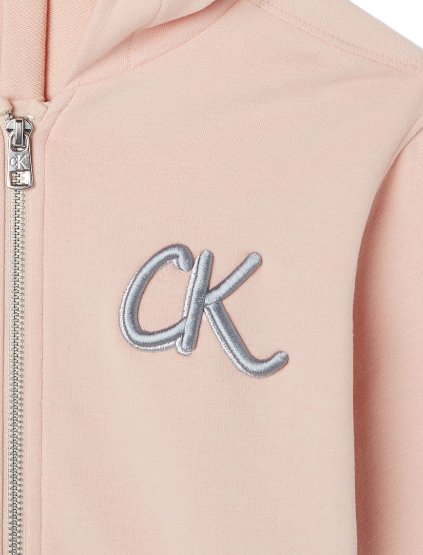 Calvin Klein Terry Zip Up Çocuk Pembe Sweatshirt Calvin Klein Terry Zip Up Çocuk Pembe Sweatshirt