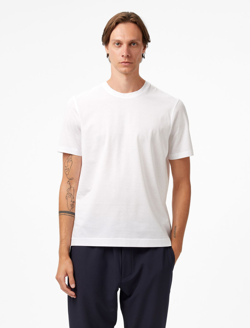 Tommy Hilfiger Mercerised Cotton Erkek Beyaz T-Shirt Tommy Hilfiger Mercerised Cotton Erkek Beyaz T-Shirt