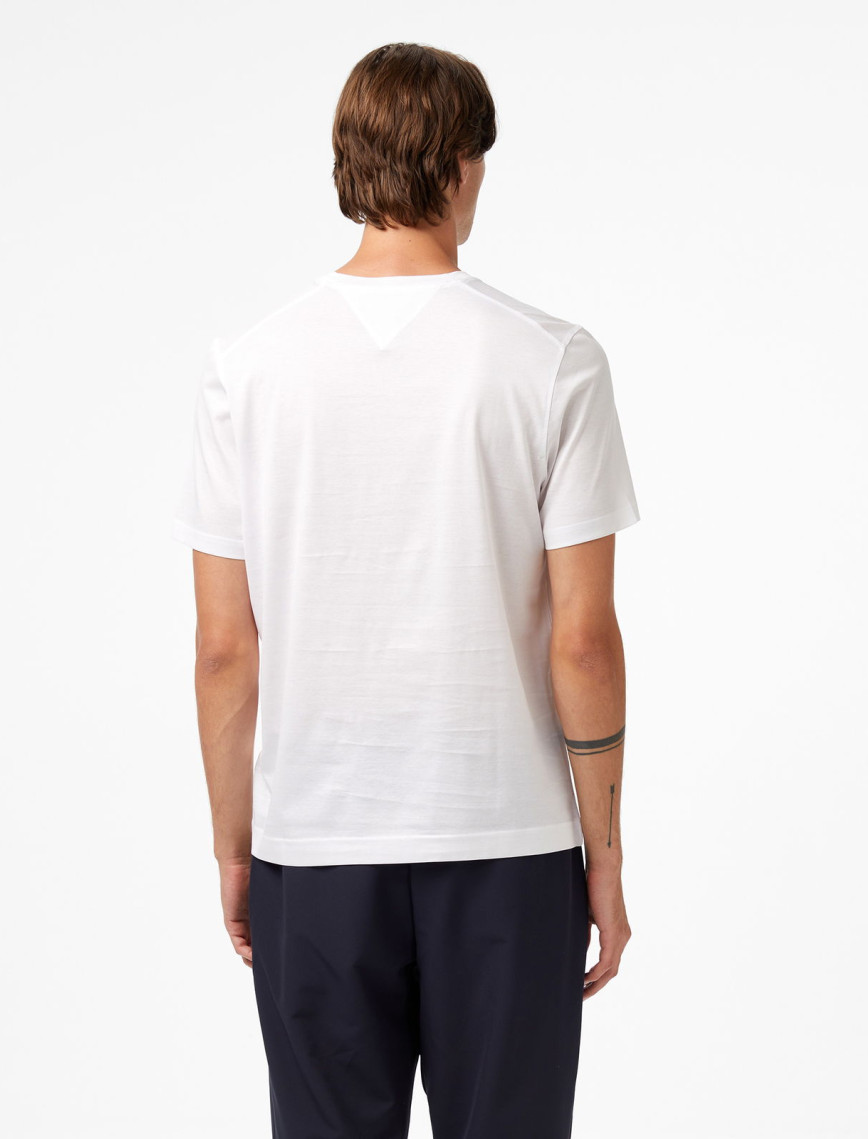 Tommy Hilfiger Mercerised Cotton Erkek Beyaz T-Shirt Tommy Hilfiger Mercerised Cotton Erkek Beyaz T-Shirt