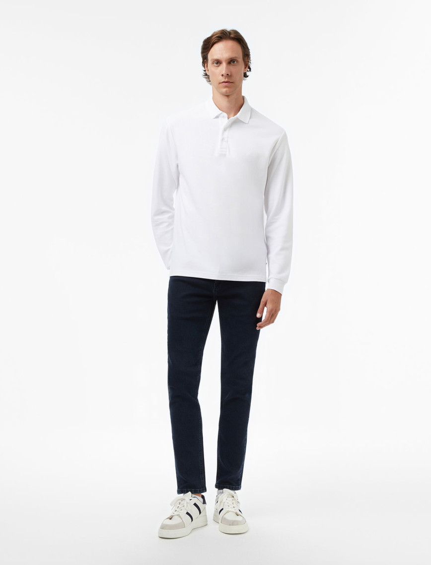 Nautica Erkek Beyaz Classic Fit Uzun Kollu Polo Yaka T-Shirt Nautica Erkek Beyaz Classic Fit Uzun Kollu Polo Yaka T-Shirt