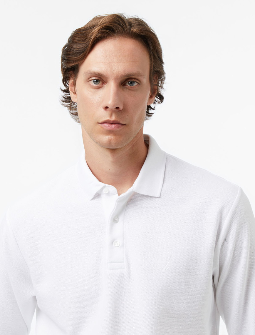 Nautica Erkek Beyaz Classic Fit Uzun Kollu Polo Yaka T-Shirt Nautica Erkek Beyaz Classic Fit Uzun Kollu Polo Yaka T-Shirt