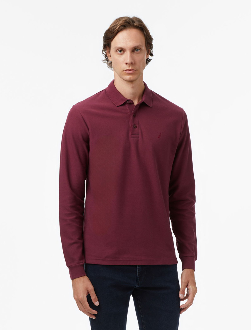 Nautica Erkek Bordo Classic Fit Uzun Kollu Polo Yaka T-Shirt Nautica Erkek Bordo Classic Fit Uzun Kollu Polo Yaka T-Shirt