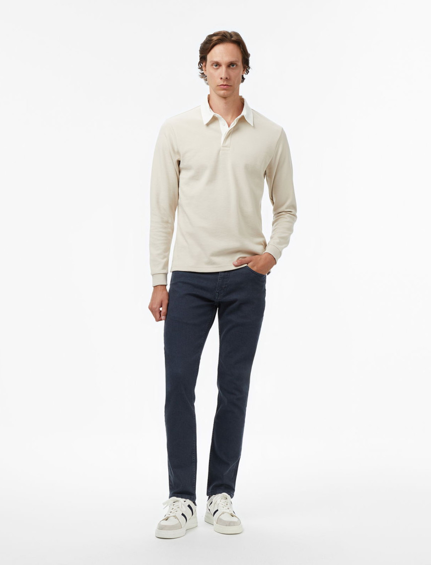 Nautica Erkek Bej Classic Fit Uzun Kollu Polo Yaka T-Shirt Nautica Erkek Bej Classic Fit Uzun Kollu Polo Yaka T-Shirt