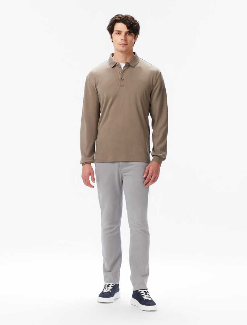 Nautica Erkek Kahverengi Classic Fit Uzun Kollu Polo Yaka T-Shirt Nautica Erkek Kahverengi Classic Fit Uzun Kollu Polo Yaka T-Shirt