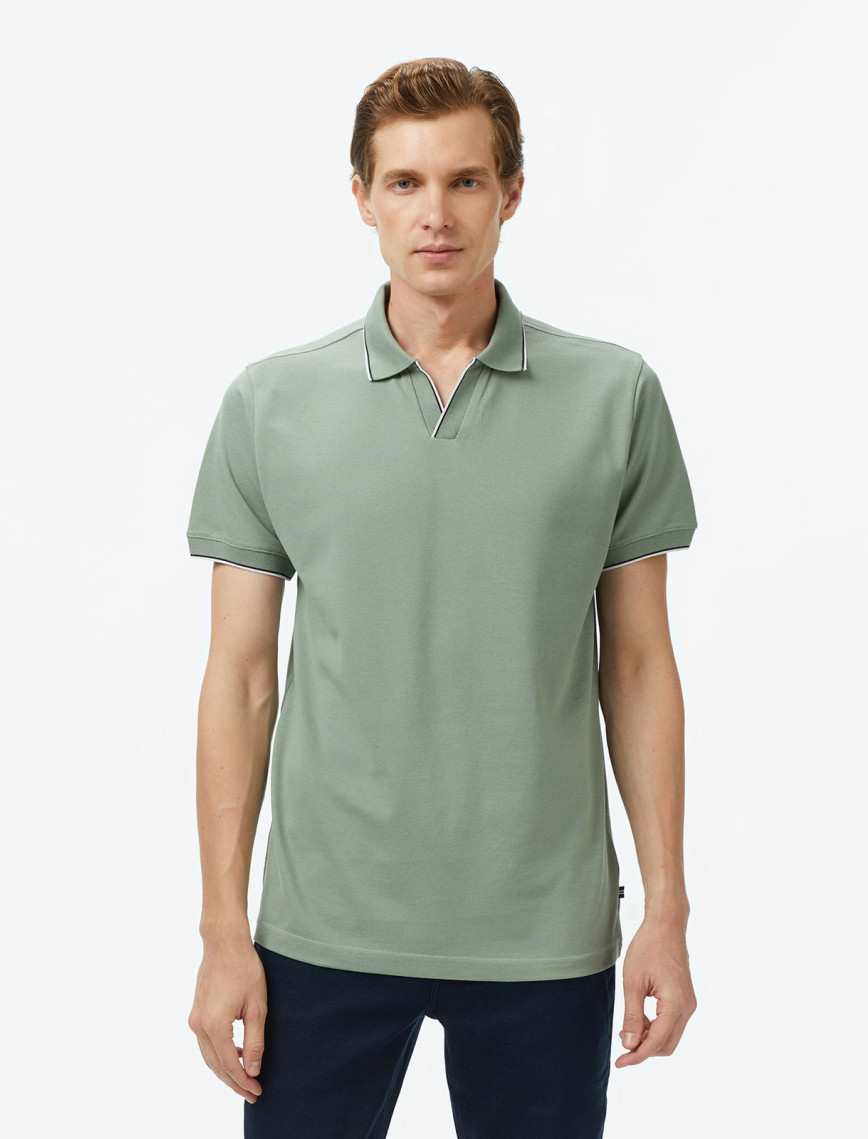 Nautica Erkek Krem Classic Fit Polo Yaka T-Shirt Nautica Erkek Krem Classic Fit Polo Yaka T-Shirt
