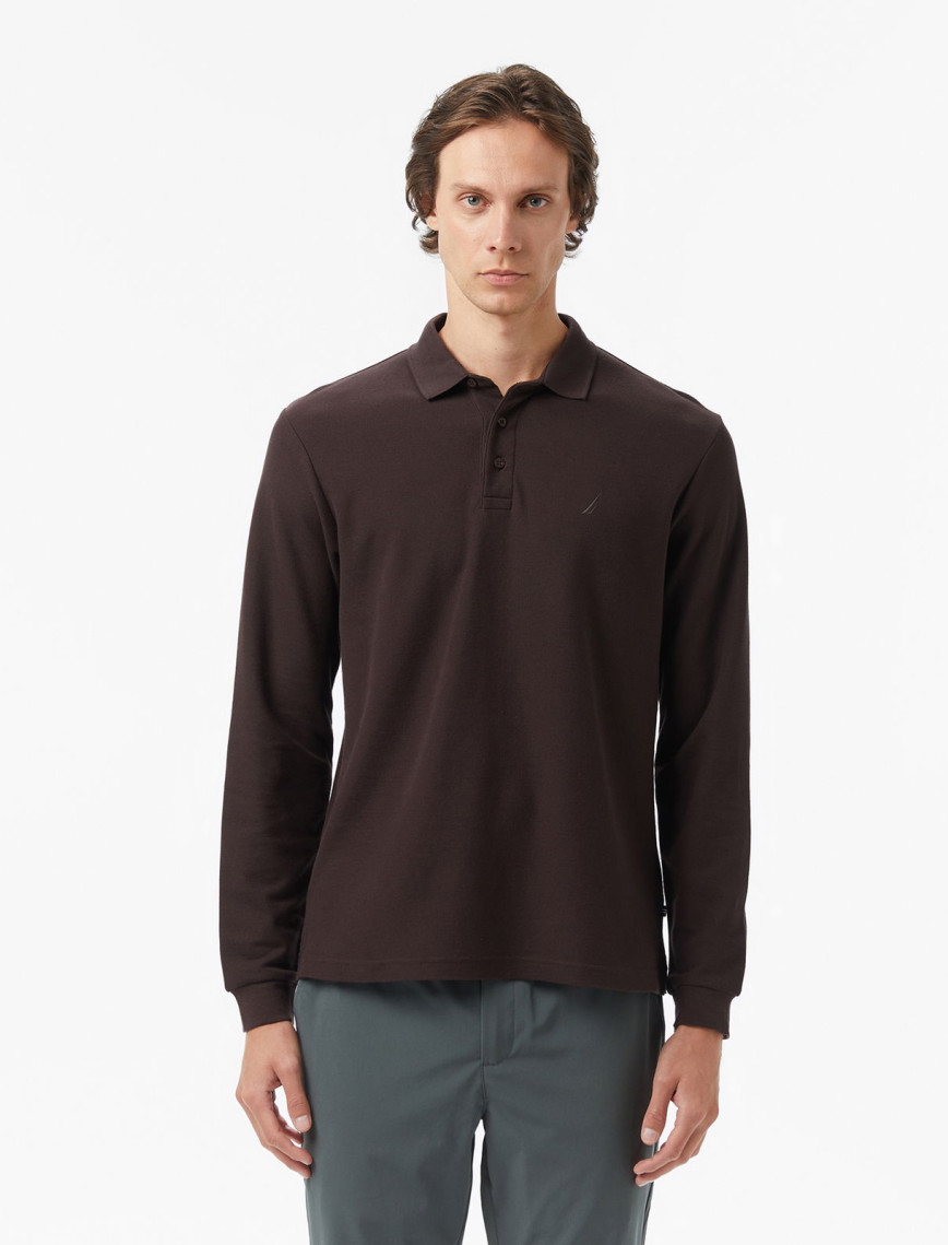 Nautica Erkek Kahverengi Classic Fit Uzun Kollu Polo Yaka T-Shirt Nautica Erkek Kahverengi Classic Fit Uzun Kollu Polo Yaka T-Shirt