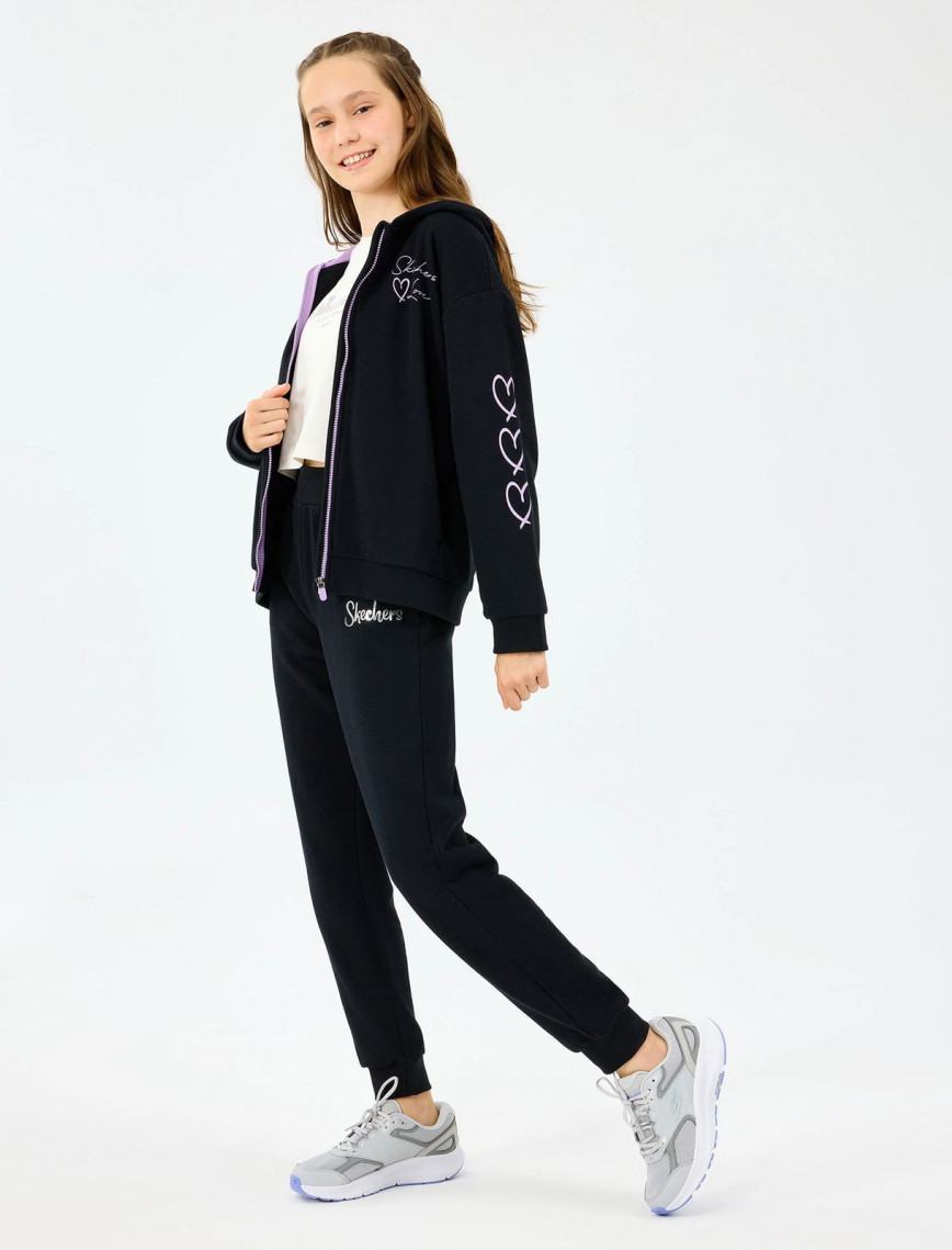 Skechers Lw Fleece Çocuk Siyah Eşofman Altı Skechers Lw Fleece Çocuk Siyah Eşofman Altı