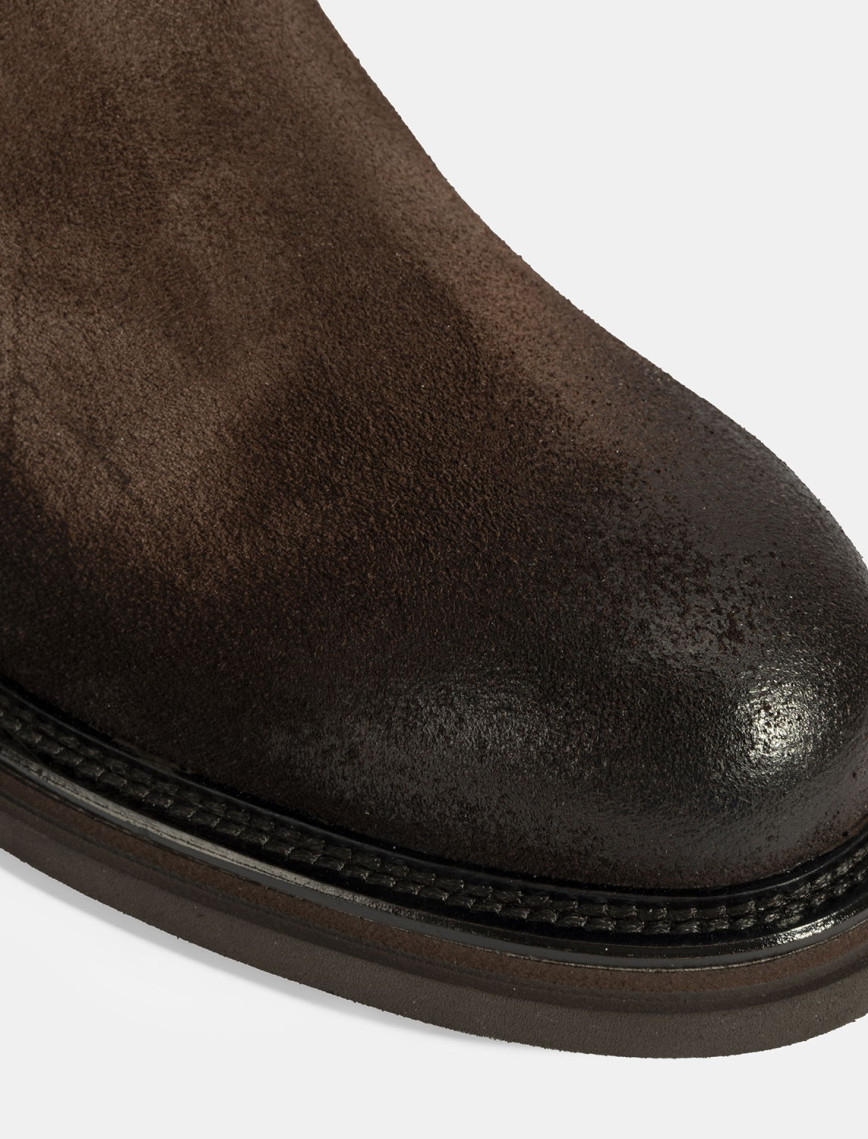 Erkek Kahve Lastikli Süet Bot Erkek Kahve Lastikli Süet Bot