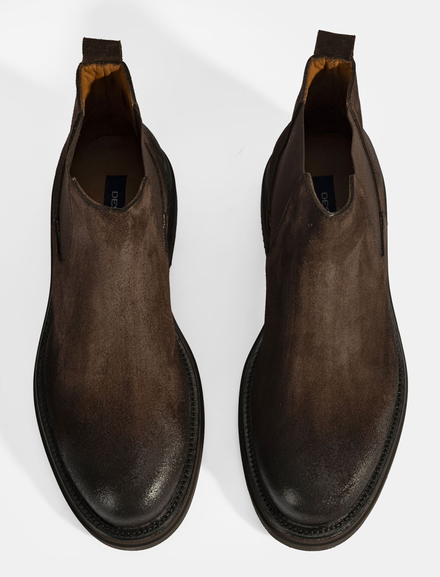 Erkek Kahve Lastikli Süet Bot Erkek Kahve Lastikli Süet Bot