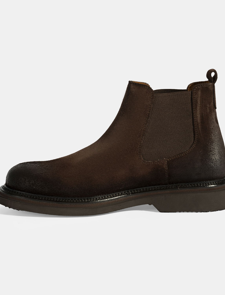 Erkek Kahve Lastikli Süet Bot Erkek Kahve Lastikli Süet Bot