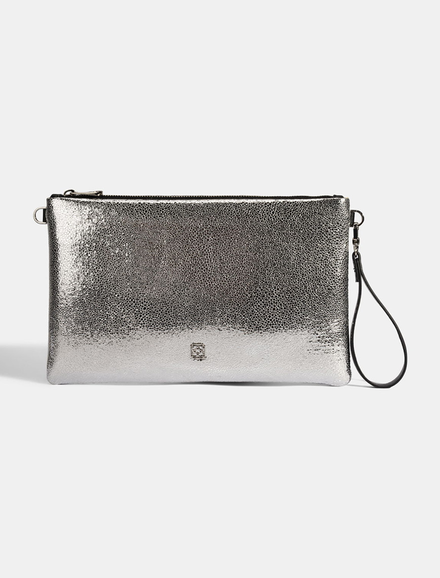 Kadın Gümüş Omuz Askılı Portföy Çanta Kadın Gümüş Omuz Askılı Portföy Çanta