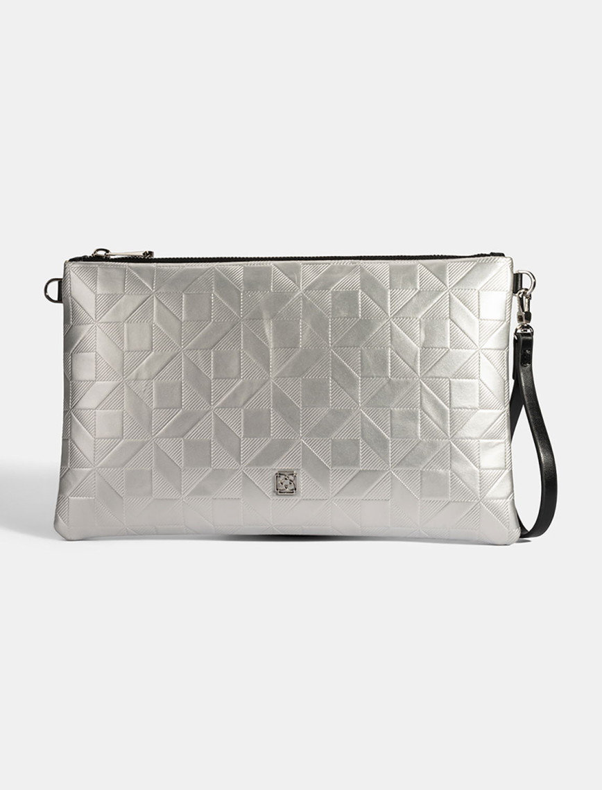 Kadın Gümüş Omuz Askılı Portföy Çanta Kadın Gümüş Omuz Askılı Portföy Çanta