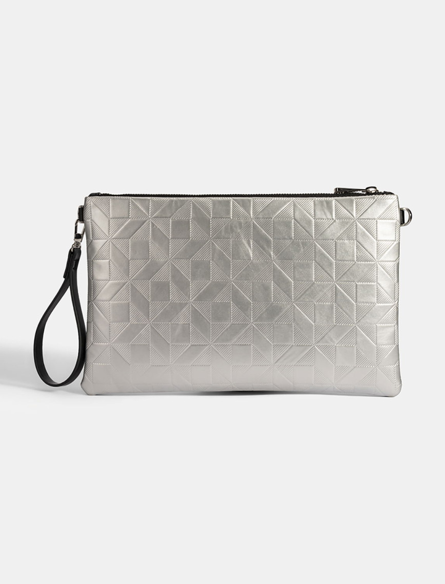 Kadın Gümüş Omuz Askılı Portföy Çanta Kadın Gümüş Omuz Askılı Portföy Çanta