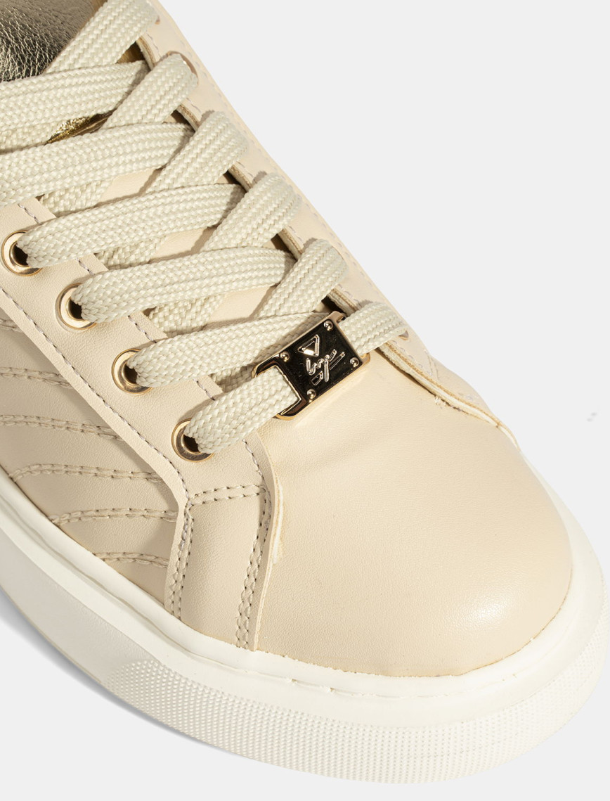 Kadın Bej Bağcıklı Spor Ayakkabı