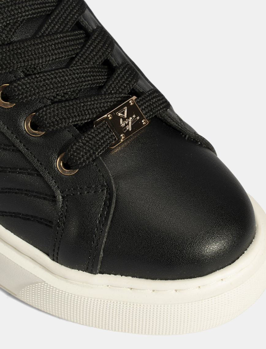 Kadın Siyah Bağcıklı Spor Ayakkabı Kadın Siyah Bağcıklı Spor Ayakkabı