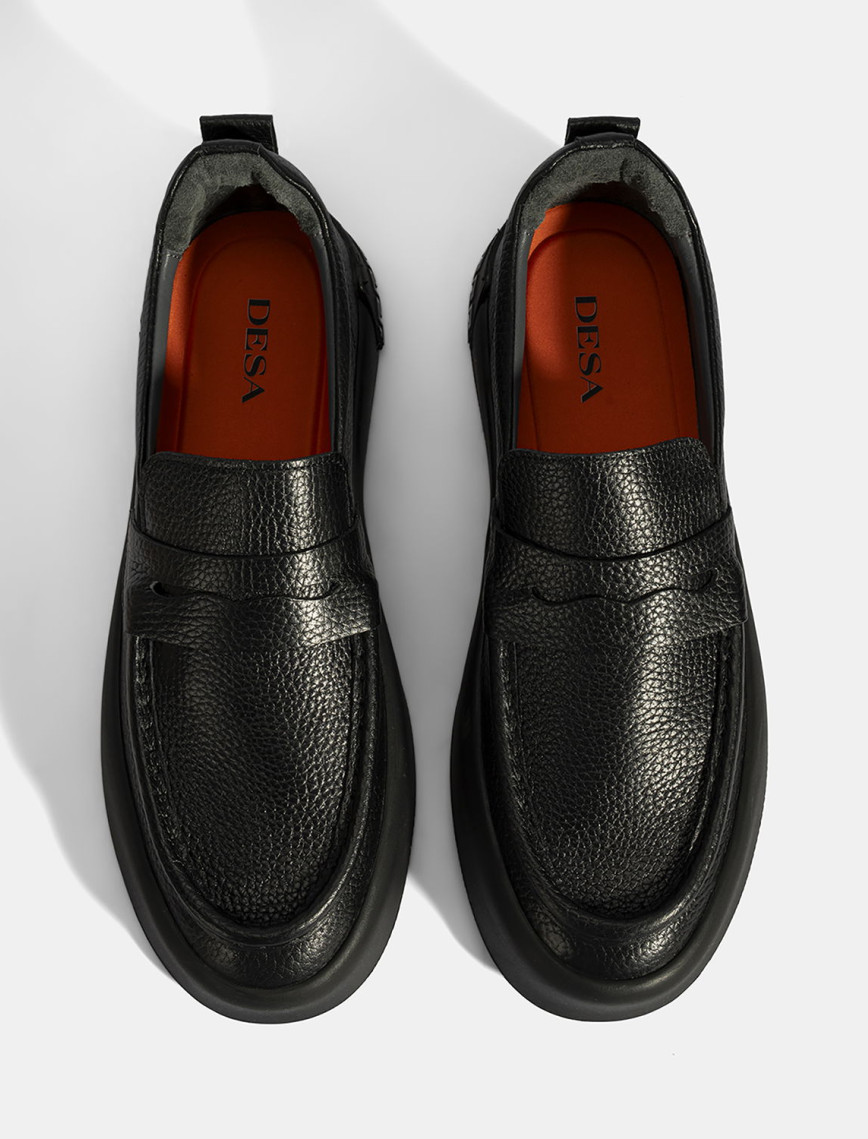 Erkek Siyah Deri Loafer Erkek Siyah Deri Loafer