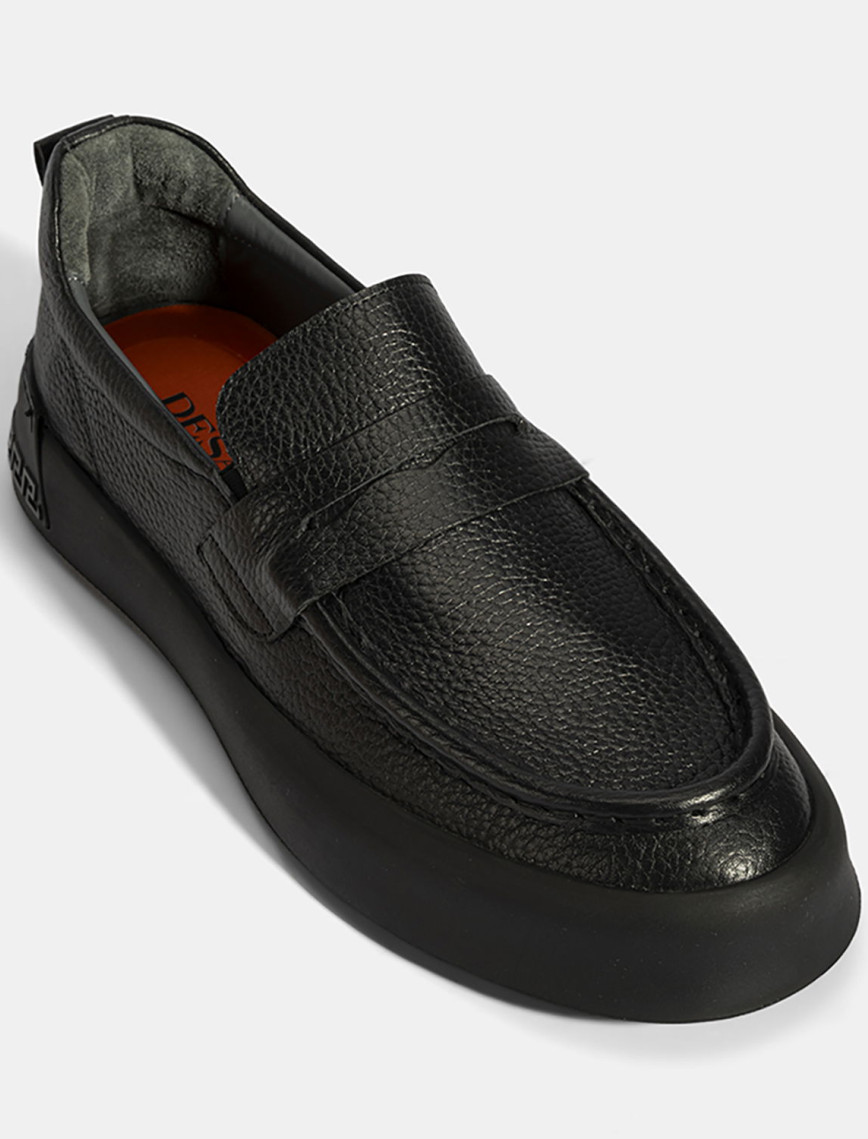 Erkek Siyah Deri Loafer Erkek Siyah Deri Loafer