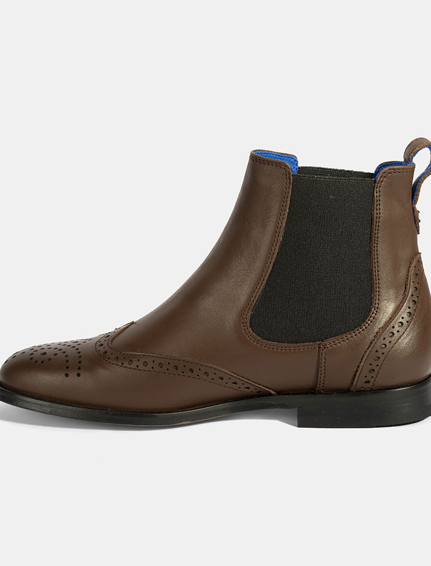 Kadın Mavi Astar Detaylı Kahve Chelsea Bot Kadın Mavi Astar Detaylı Kahve Chelsea Bot