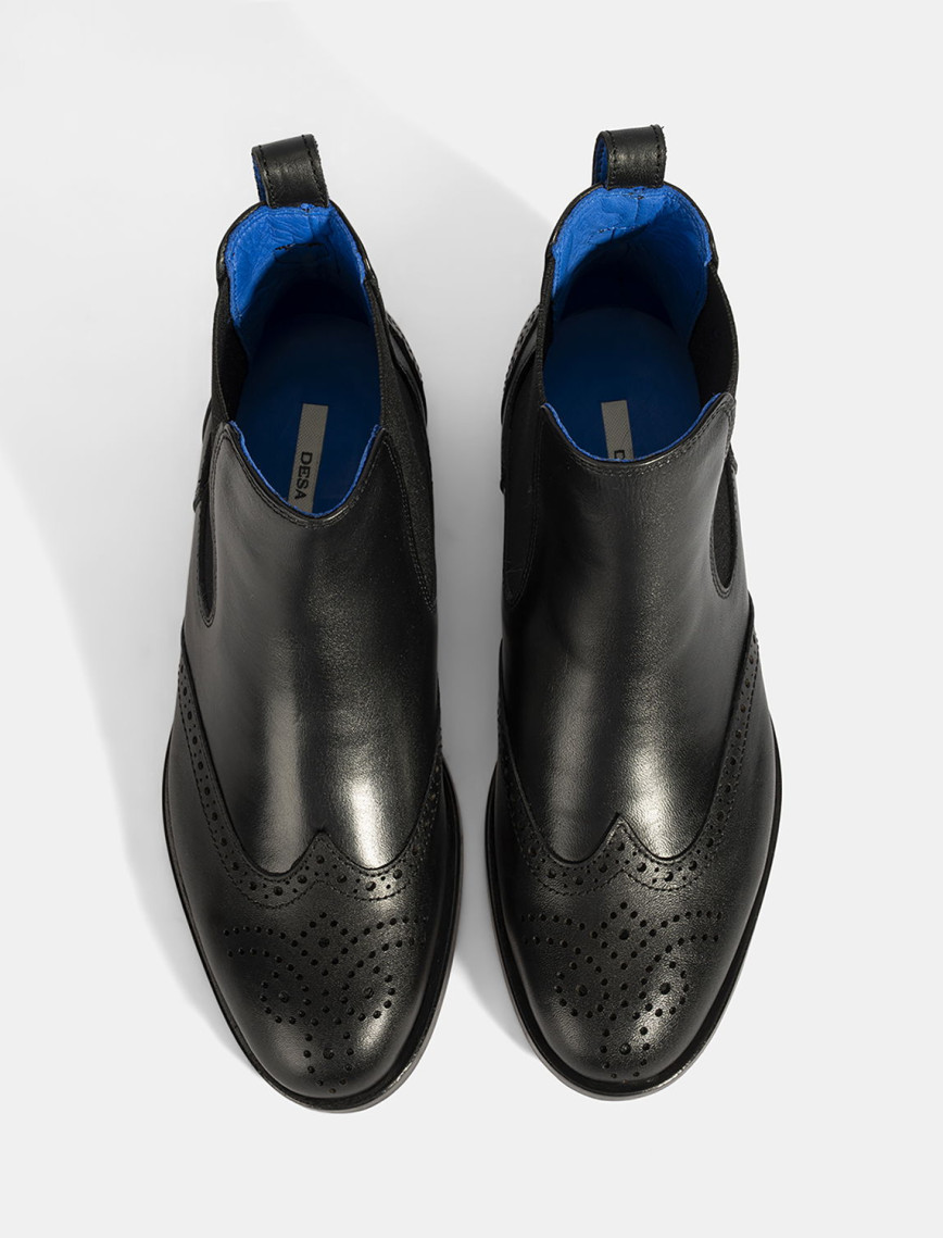 Kadın Mavi Astar Detaylı Siyah Chelsea Bot Kadın Mavi Astar Detaylı Siyah Chelsea Bot