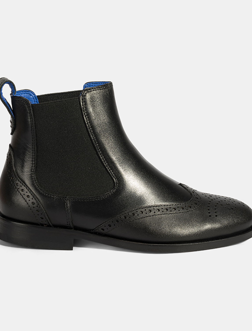 Kadın Mavi Astar Detaylı Siyah Chelsea Bot Kadın Mavi Astar Detaylı Siyah Chelsea Bot