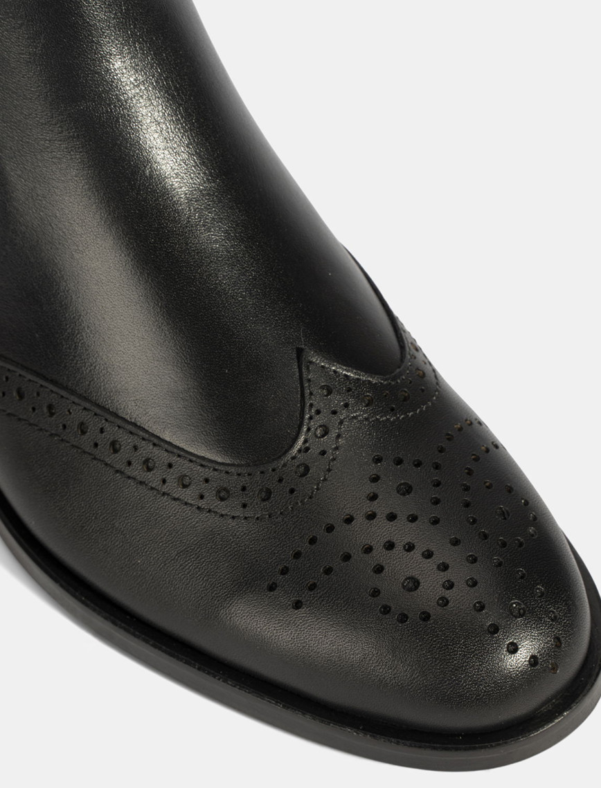 Kadın Mavi Astar Detaylı Siyah Chelsea Bot Kadın Mavi Astar Detaylı Siyah Chelsea Bot