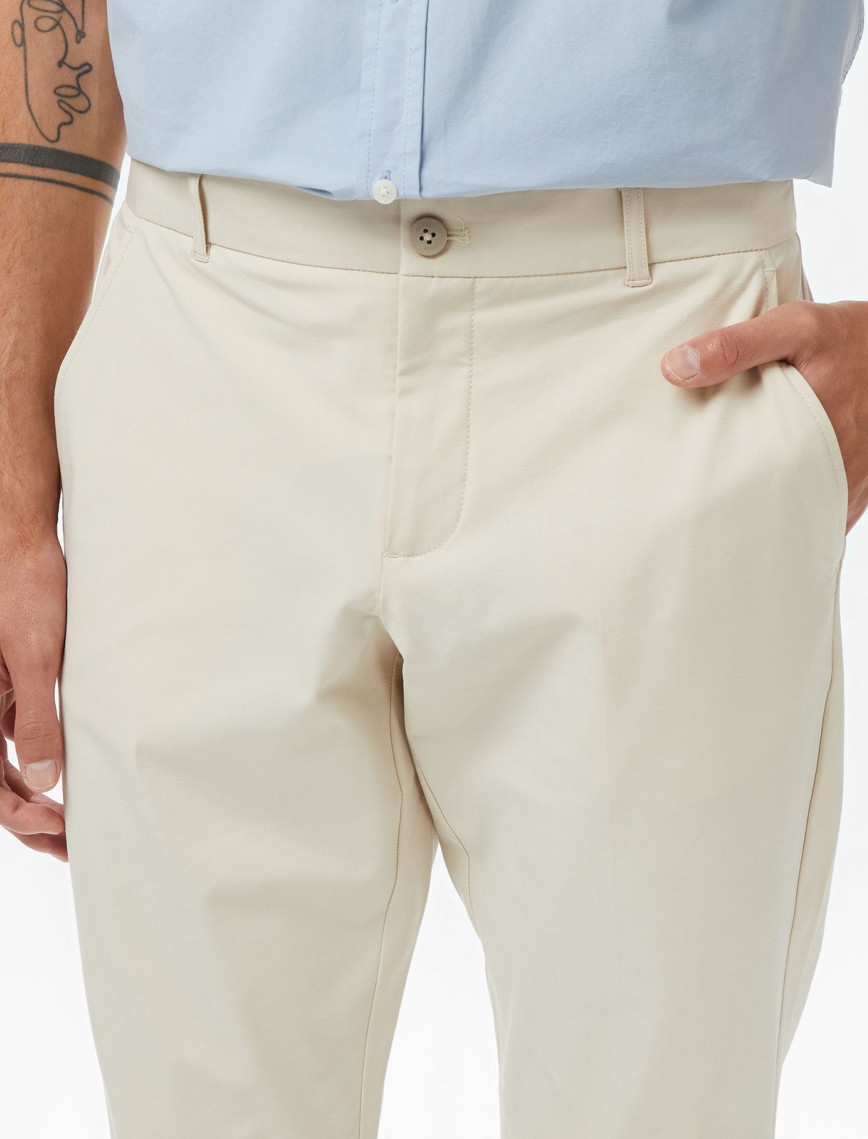 Guess Myron Slim Fit Erkek Krem Pantolon Guess Myron Slim Fit Erkek Krem Pantolon