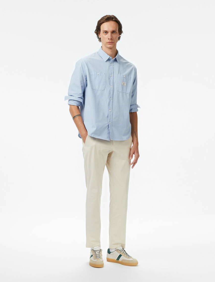 Guess Myron Slim Fit Erkek Krem Pantolon Guess Myron Slim Fit Erkek Krem Pantolon