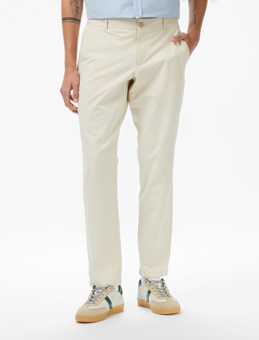 Guess Myron Slim Fit Erkek Krem Pantolon Guess Myron Slim Fit Erkek Krem Pantolon