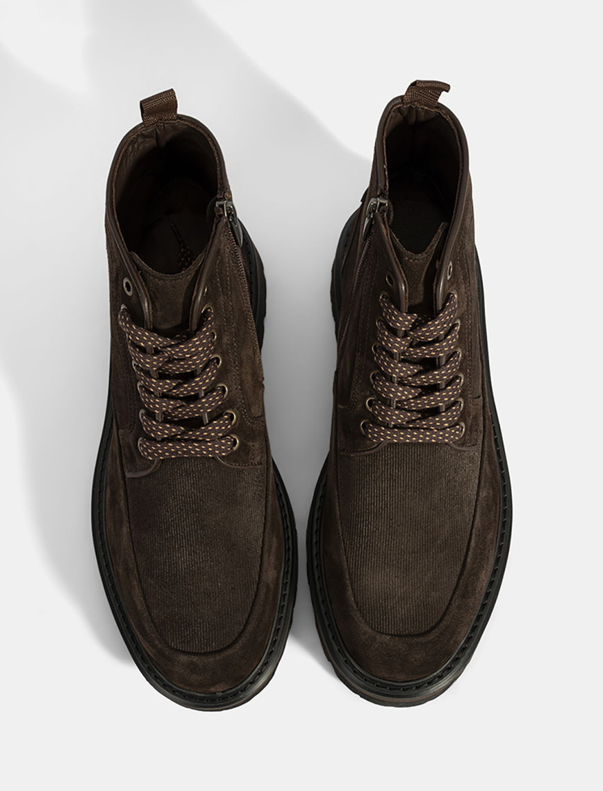 Erkek Kahve Bağcıklı Süet Bot Erkek Kahve Bağcıklı Süet Bot