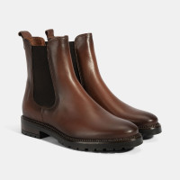 Kadın Taba Kalın Topuklu Deri Bot Kadın Taba Kalın Topuklu Deri Bot