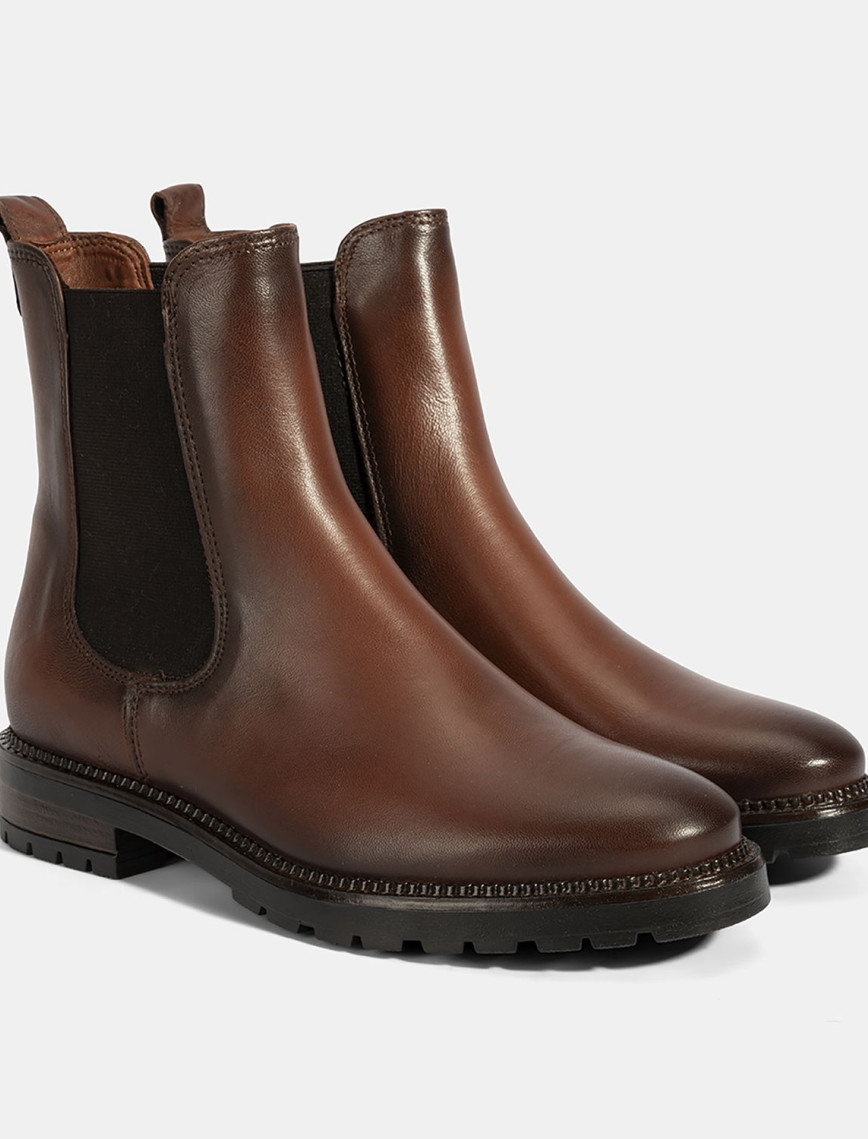 Kadın Siyah Kalın Topuklu Deri Bot Kadın Siyah Kalın Topuklu Deri Bot