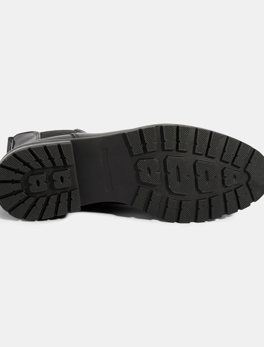 Kadın Siyah Kalın Topuklu Deri Bot Kadın Siyah Kalın Topuklu Deri Bot